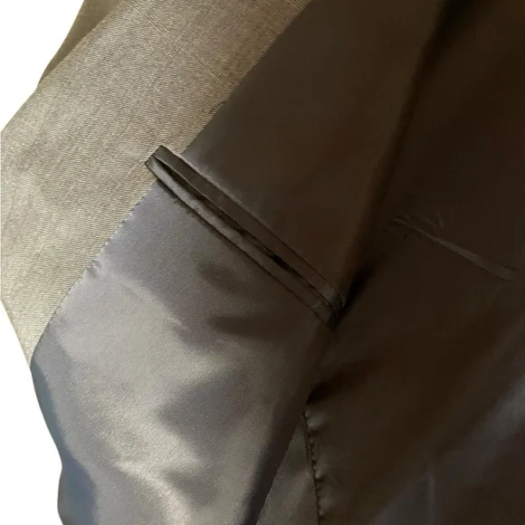 Circle S Western Blazer Jacket Mens 40R Gray Two Button Vtg Cowboy Dallas - Picture 5 of 5